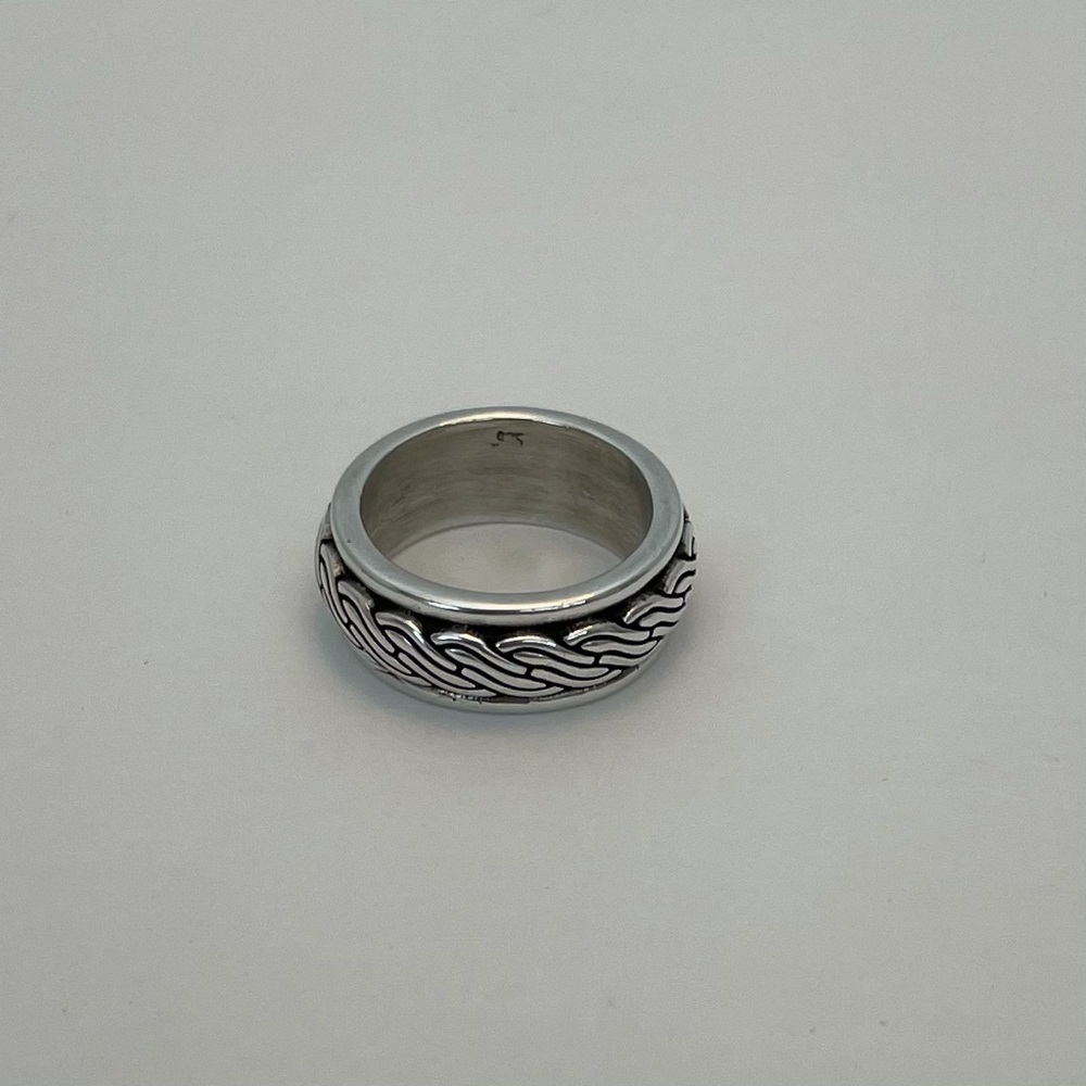 Sterling Silver Celtic Wave Ring Band, sz 5